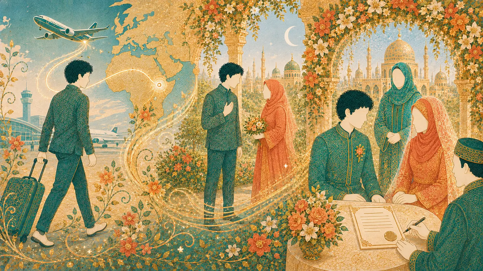 10 — Flying to his future bride and celebrating their nikah